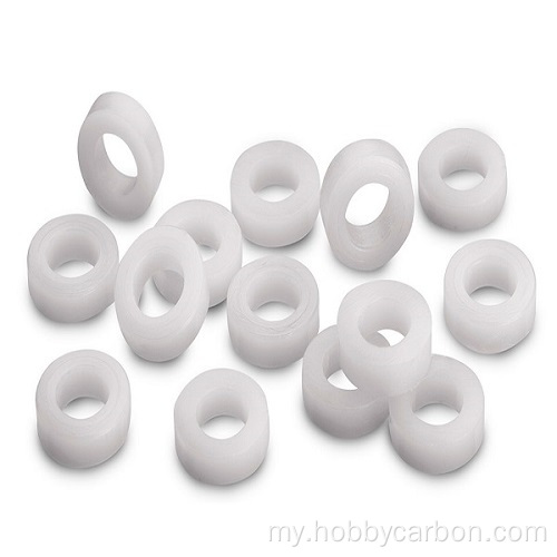 စိတ်ကြိုက်လုပ်ထားသော Clear White Black Plastic Flat Nylon Washer